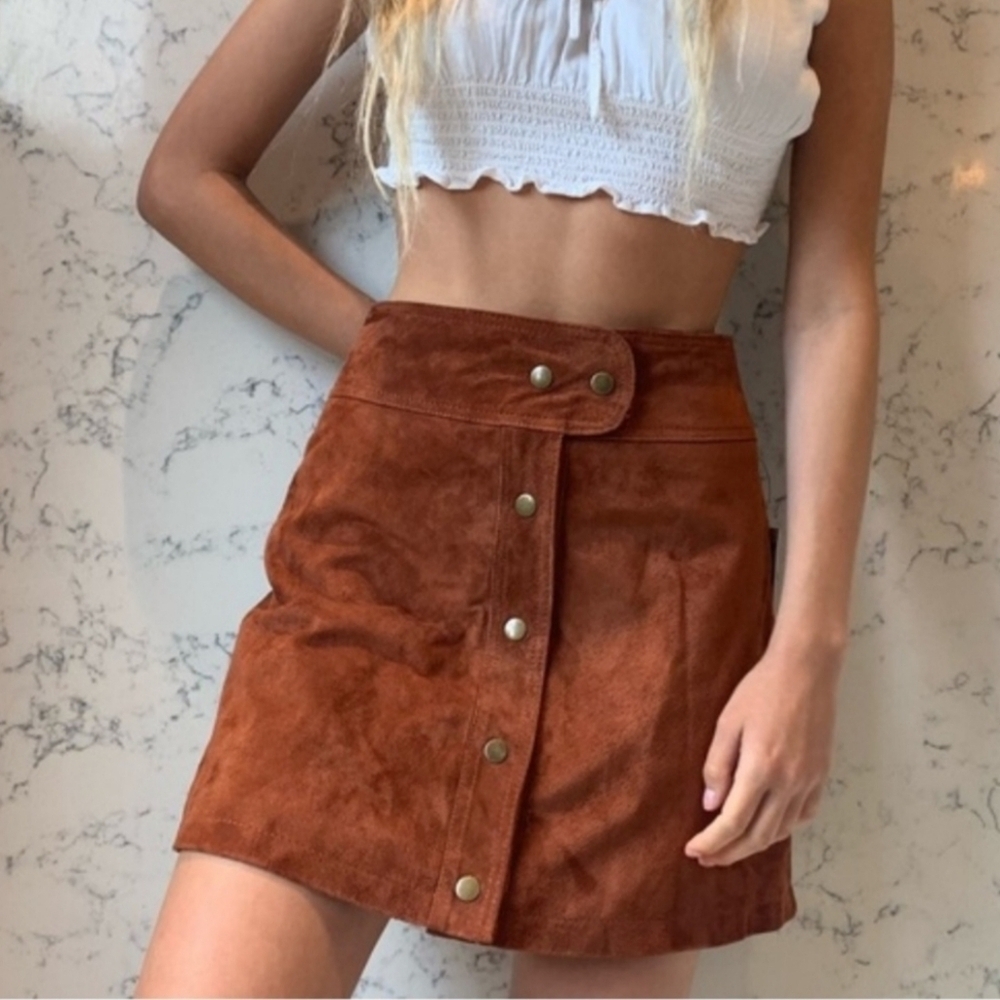 Urban Outfitters Cardiff suede aline mini skirt
